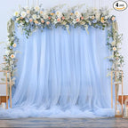 20ft x 12ft Baby Blue Tulle Backdrop Curtain by Suppromo
