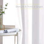 NICETOWN Long White Curtains for Patio - Image 4