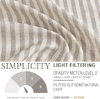 jinchan Valance Curtain Linen Textured Striped Window Curtain - Image 8