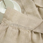 jinchan Ruffled Valance Curtain Slubbed Crossed Kitchen Valance Vintage - Image 9