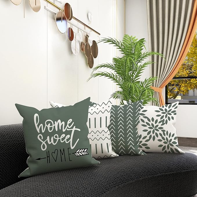 YCOLL Pillow Covers 20x20 Set of 4, Modern Sofa Throw Pillow Cover, Decorative - Image 2