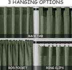 Nanspring Short Linen Cafe Curtains 36 Inch Length - Image 2