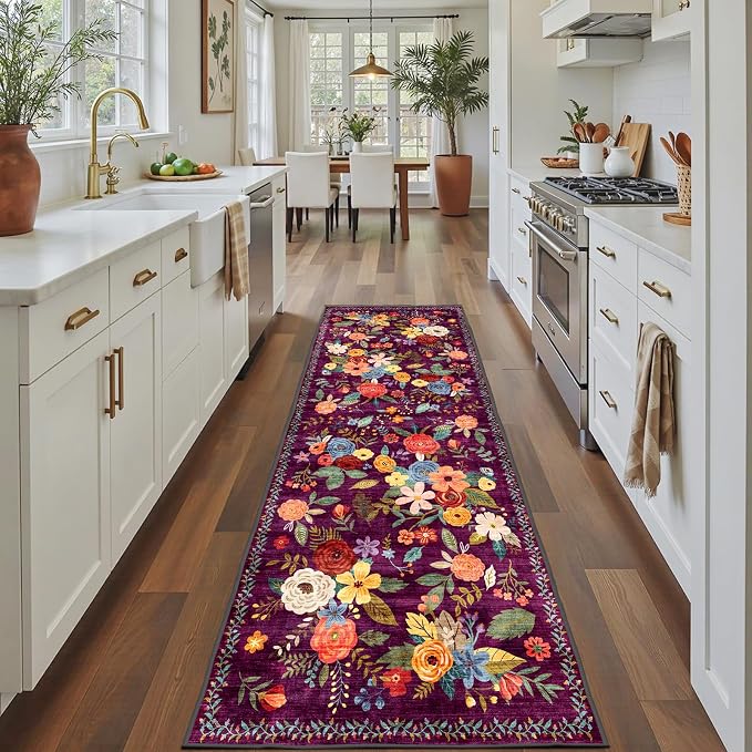 Rug for Hallways Kitchen Rug 2x8, Non Slip Washable Rugs by WelcometoBabovid