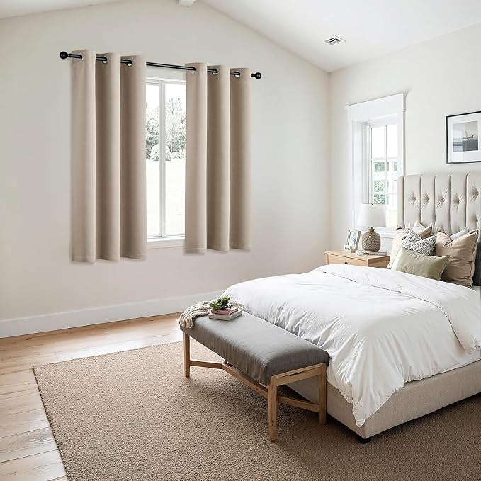 MIULEE Taupe Blackout Curtains - Image 6