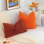 decorUhome Cozy Faux Fur Throw Pillow Covers 26x26 Set of 2 Decorative Soft - Image 8