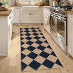 Lahome Colette Checkered Easy Jute Runner, 2x6 Kitchen Runner Rug Non Slip - Image 2