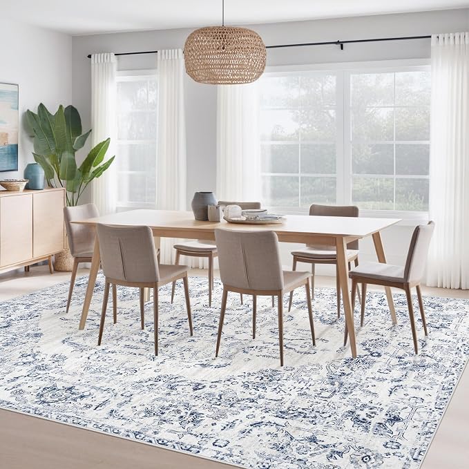 6x9 Area Rugs for Living Room: Washable Rug Vintage Large Rugs Soft Non Slip - Image 4