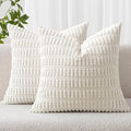 MIULEE Pack of 2 Corduroy Decorative Throw Pillow Covers 20x20 Inch Soft Boho by MIULEE