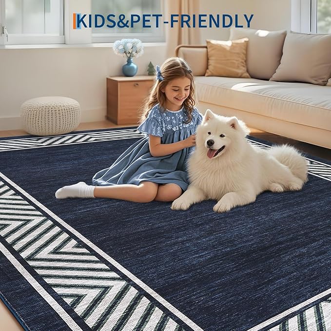 GarveeHome Washable Hallway Rug 2x6 Narrow Modern Bordered Floor Runner - Image 7