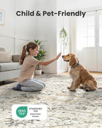 AMADA HOMEFURNISHING 9x12 Washable Area Rug, Low-Profile Large Area Rug - Image 3