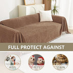MYSKY HOME Boho Couch Cover Camel Sofa Covers - Image 4