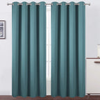 LEMOMO Blackout Curtains 66 x 84 inch/Sea Teal Curtains Set of 2 Panels/Thermal by Lemomo