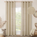 LAMIT Brown Linen Curtains 90 inch by LAMIT
