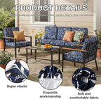 hyha 14Pcs Patio Cushion Covers, Stretch Outdoor Couch Cushion Covers - Image 3