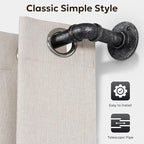 Zeerobee Curtain Rods for Windows 66 to 120, 1 Inch Industrial Wrap Around - Image 9