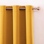 LEMOMO Yellow Thermal Blackout Curtains/42 x 63 Inch/Set of 2 Panels Room - Image 7