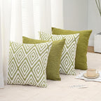 HPUK Decorative Throw Pillow Covers Set of 4 Geometric Design Linen Cushion - Image 7