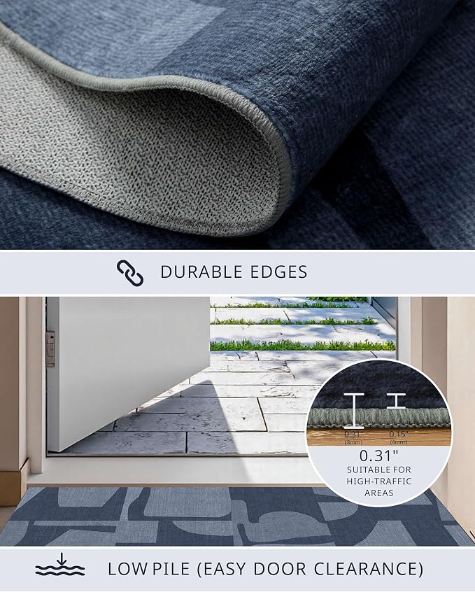 Latte&Fog 6x9 Area Rugs for Living Room Bedroom, Modern Abstract Washable Rug - Image 7