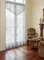 Molaxhome Swag Curtain 51 inch Length Rod Pocket Scalloped Curtain Valance - Image 3
