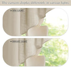 RYB HOME Curtain Tier and Swag Set, Privacy Sheer Curtains Window Treatment - Image 6