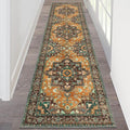 HEBE Hallway Runner Rug 2'x8' Washable Vintage Distressed Area Rugs Non Slip by HEBE