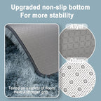 Soft Runner Rugs for Bedroom Hallways, 2x4 Tie-Dyed Blue Grey Fluffy Shag Throw - Image 3
