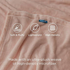 Bedsure GentleSoft Fleece Throw Blanket Dusty Pink - Image 3