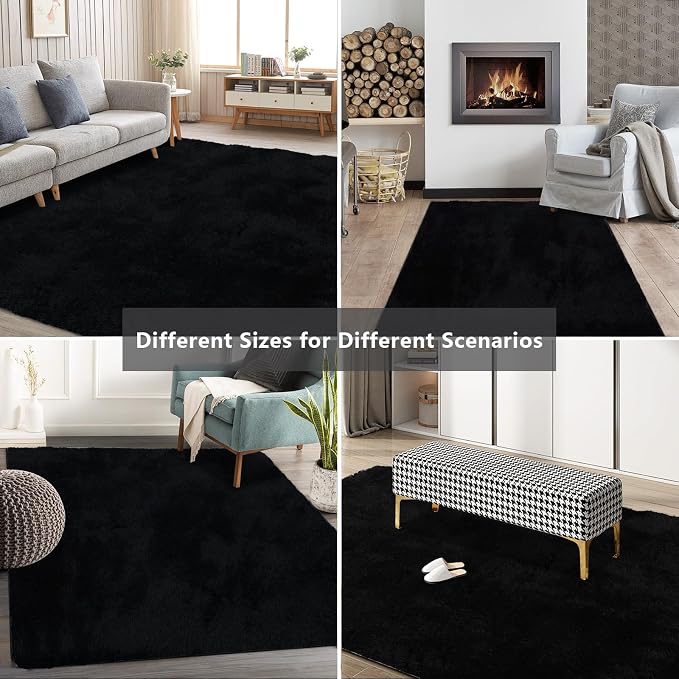Shag Area Rugs for Bedroom Living Room, 6X9 Ultra Soft Fluffy Area Rugs for Dorm - Image 9