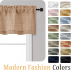 OWENIE Terracotta Valances for Windows 1 Pcs, Light Filtering Textured - Image 8