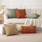 MIULEE Pack of 2 Corduroy Decorative Throw Pillow Covers 18x18 Inch Soft Boho - Image 3