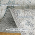 8x10 Area Rugs for Living Room, Machine Washable Non Slip Vintage Retro Rugs - Image 5