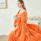 BEDELITE Fleece Blankets 108 inch x90 Size Orange Throw Blankets - Image 8