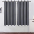 LEMOMO Grey Blackout Curtains 52 x 63 Inch/Gray Curtains Set of 2 Panels/Room by Lemomo