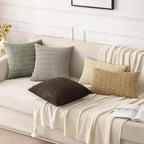 MIULEE Pack of 2 Corduroy Decorative Throw Pillow Covers 20x20 Inch Soft Boho - Image 3