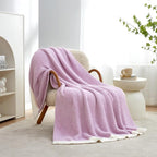 Snuggle Sac Lilac Throw Blanket - Image 4