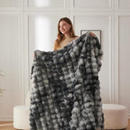 COOVA Faux Fur Throw Blanket for Couch, Cozy Soft and Fuzzy Plush Rabbit Fur - Image 4
