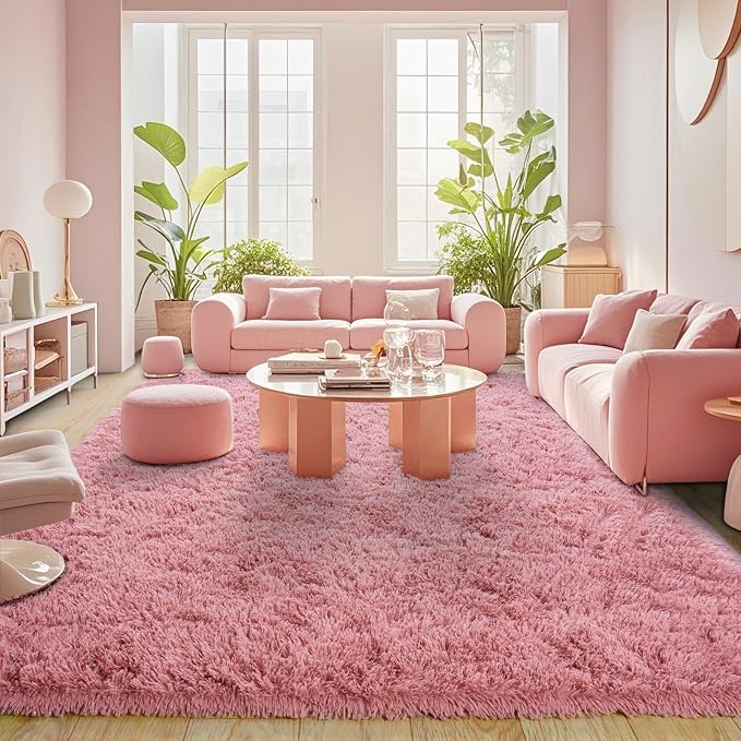 Pionblank 8x10 Rug for Living Room, Fuzzy Plush Large Area Rug, Fluffy Modern - Image 8