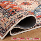 SERISSA Boho Tribal 8x10 Area Rugs, Washable Vintage Large Living Room Rug - Image 8