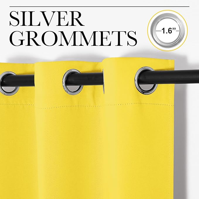 NICETOWN Bedroom Curtains Blackout Drapery Panels, 2 Panels, 42 x 54 Inch - Image 2