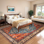 SERISSA Washable Rugs 6x9 Area Rugs, Large Non-Slip Boho Living Room Rug - Image 2