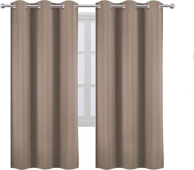 LEMOMO Cappuccino Thermal Blackout Curtains/42 x 72 Inch/Set of 2 Panels Room - Image 2