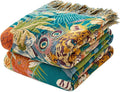 MSGKV Throw Blanket for Couch Bed Cotton Leopard Animals Twin Size Blanket by MSGKVHomeTextiles