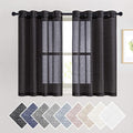 NICETOWN Natural Flax Sheer Linen Curtains Grommet Top, Semitransparent by NICETOWN