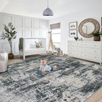 XLUEZ 9x12 Area Rug for Living Room, Washable Modern Abstract Large Area Rug - Image 6