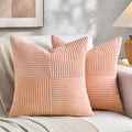 Fancy Homi 2 Packs Peach Euro Decorative Throw Pillow Covers 26x26 Inch by Fancy+Homi