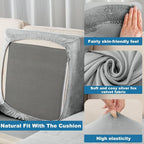 Couch Cover Stretch Velvet Sofa Cushion Cover 2-Piece - Image 6