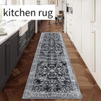 Yamaziot Washable Runner Rug 2x8 – Non Slip Boho Floral Hallway Runner Rug - Image 8