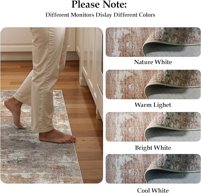 3x10 Washable Kitchen Runner Rug: Modern Abstract Runners - Image 8