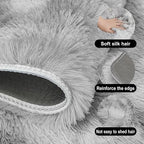 Large Area 8x10ft Carpet Tie-Dyed Grey Washable and Fluffy - Image 5