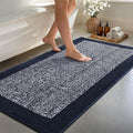60x24 Long Bathroom Rugs Washable Non Slip, Dark Blue Bath Mat by Unknown